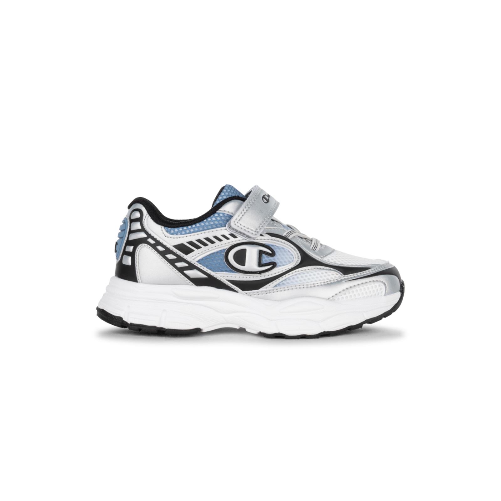 Champion Sneakers Da Bambino Champio Argento Con Inserti Blu E Logo Laterale 29,5-image