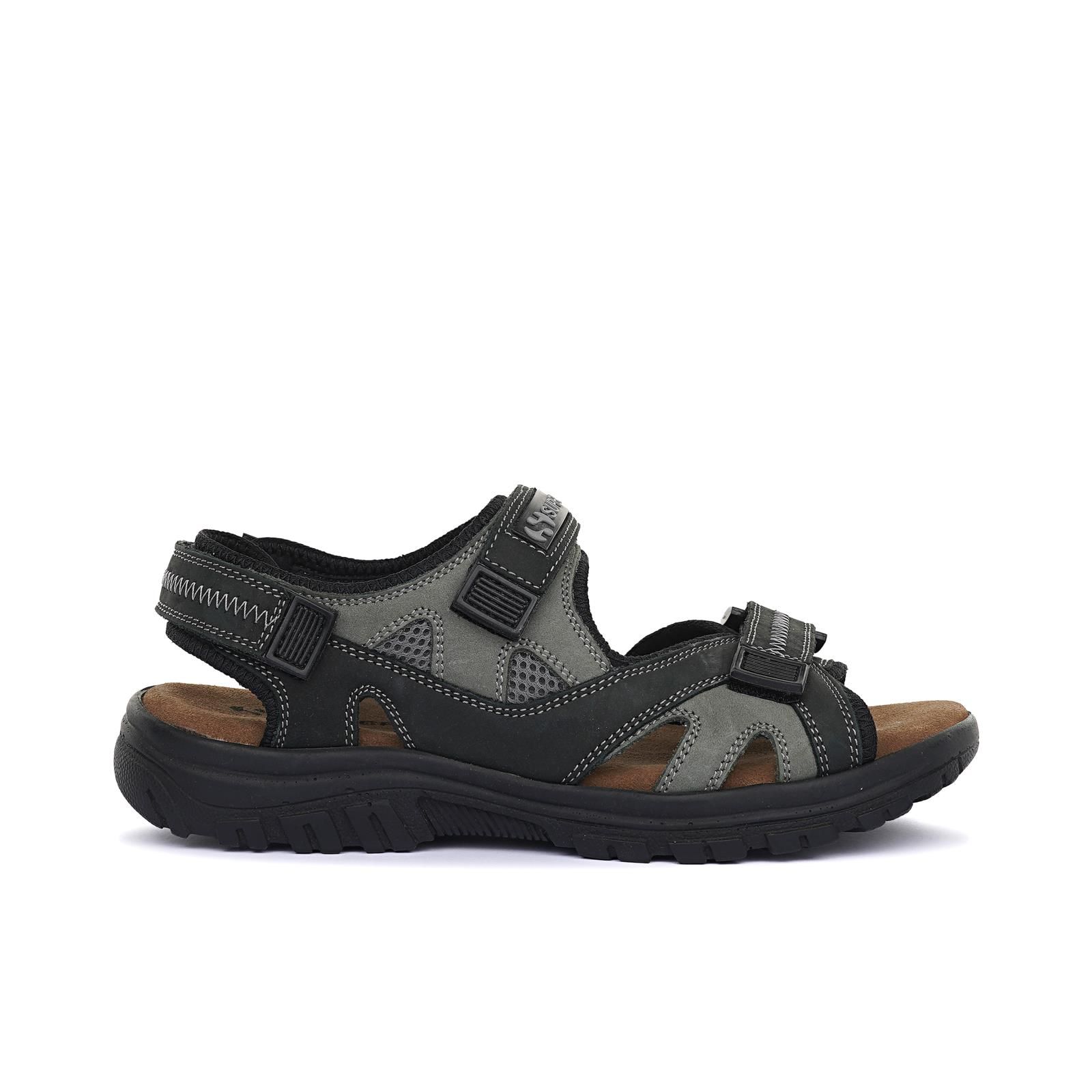 Ziitop Sandali Da Uomo In Pelle, Per Esterno E Spiaggia, Antiscivolo, Leggeri, Con Velcro Regolabile - 5