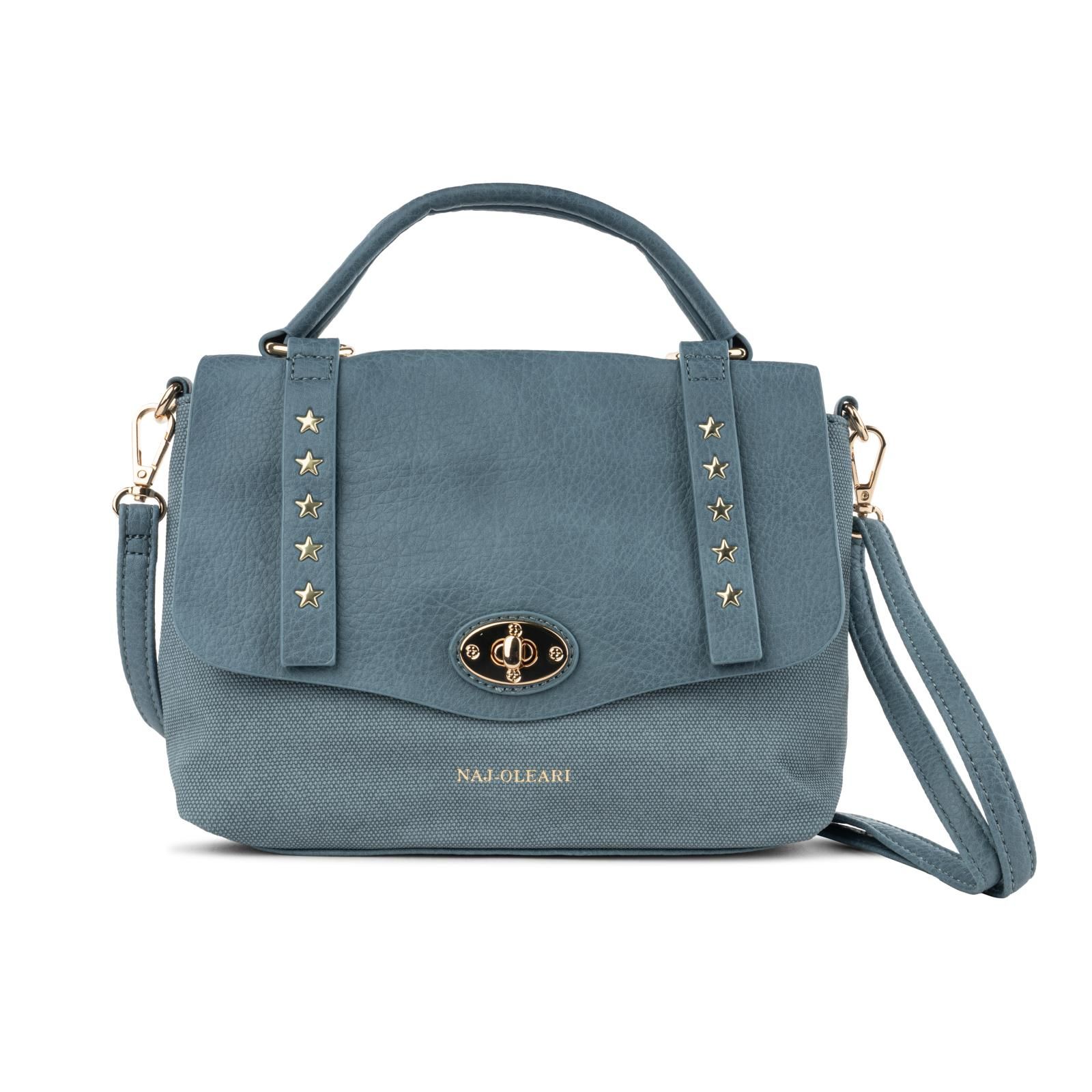 NAJ-OLEARI Borsa Donna In Tessuto Sabbia Con Tracolla Regolabile – Due Manici, Tasche Con Cerniera, 25x35x16 Cm, Perfetta Per Lavoro E Tempo Libero