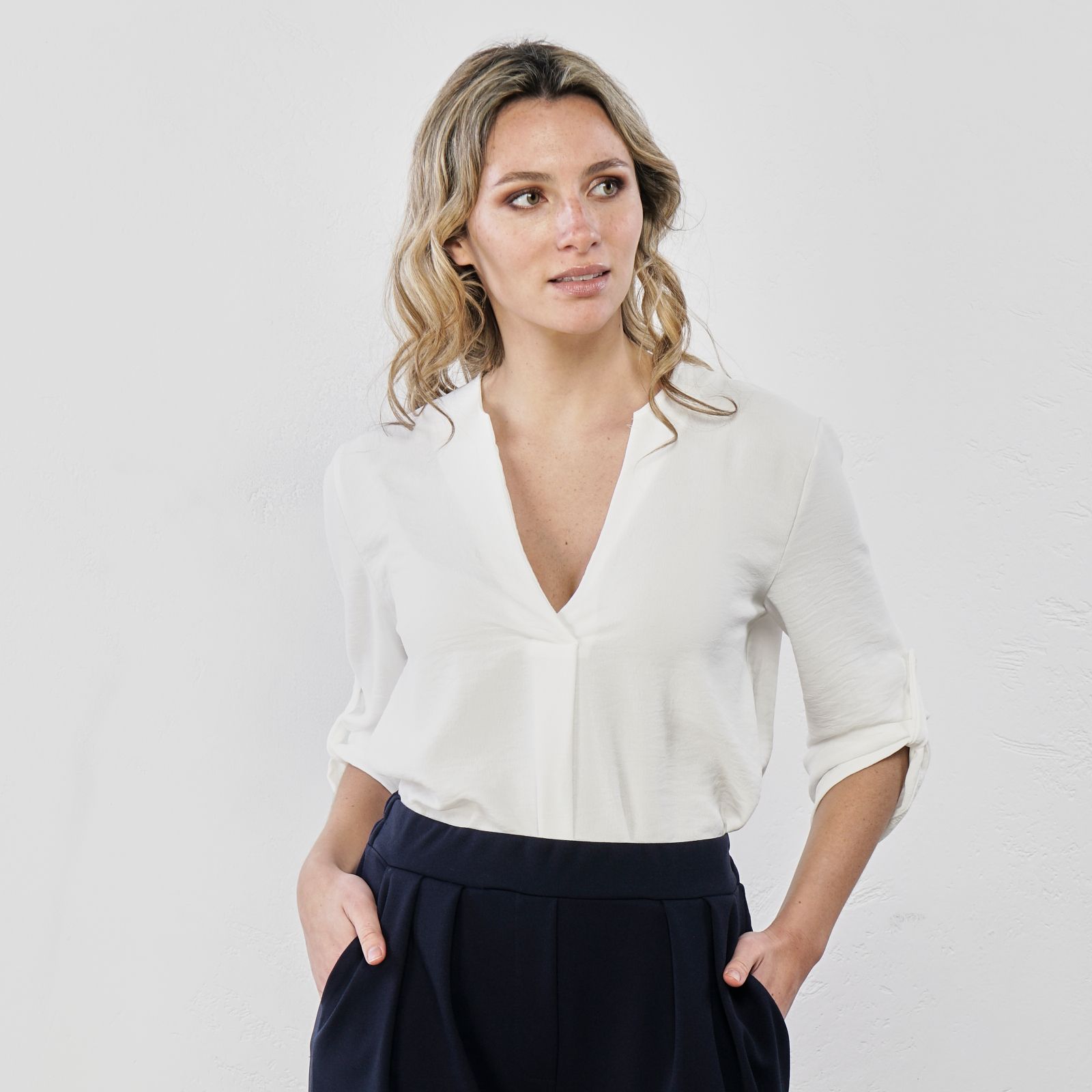 Aralina Camicia a maniche corte con bottoni e ... - SHEIN ALIA