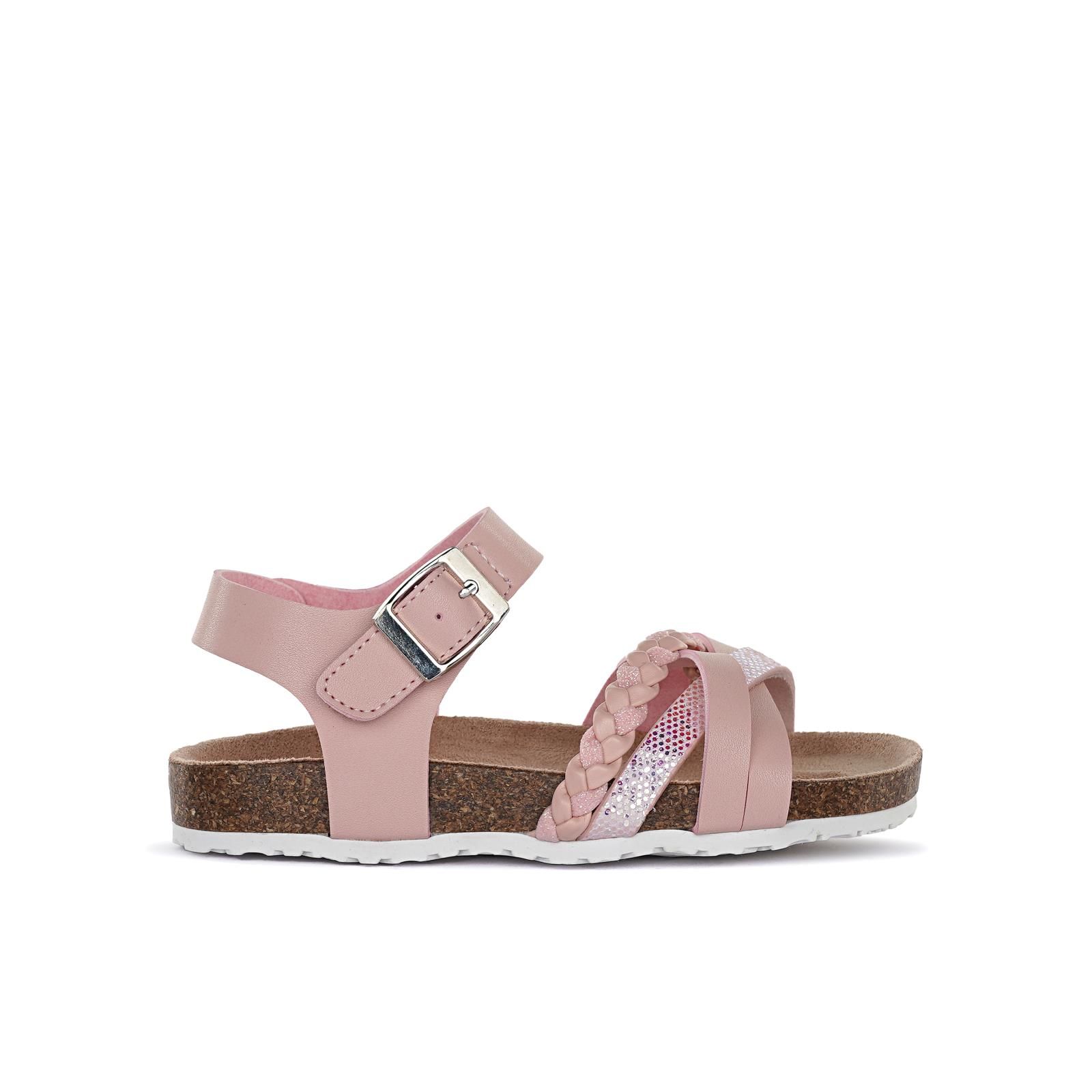 Sandali Romani Bambina In Pelle, Con Zip, Antiscivolo, Colori Rosa Beige Nero, Ideali Per Estate