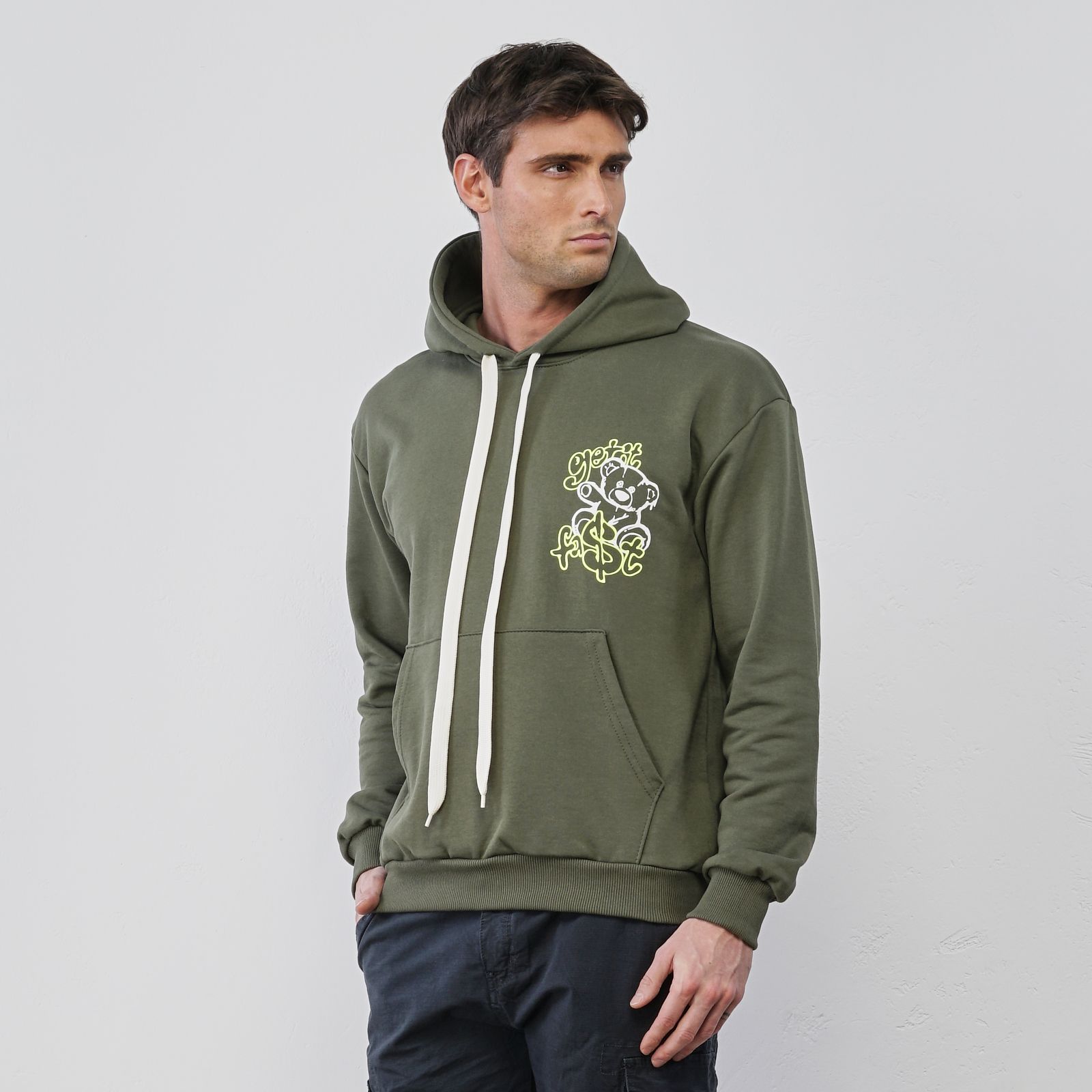 Felpa Con Cappuccio Isle Of Man TT Per Uomo - Verde, Taglia S - 80% Poliestere 20% Cotone