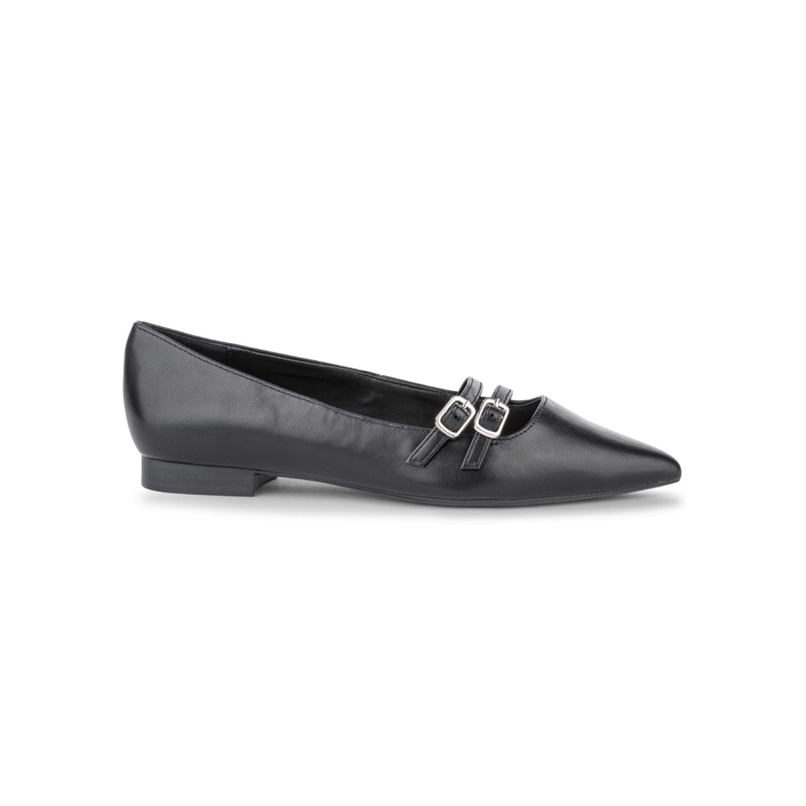 Bianco BIALILJA - Ballerine con cinturino - black/nero