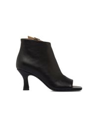 Sandali neri con tacco e apertura laterale