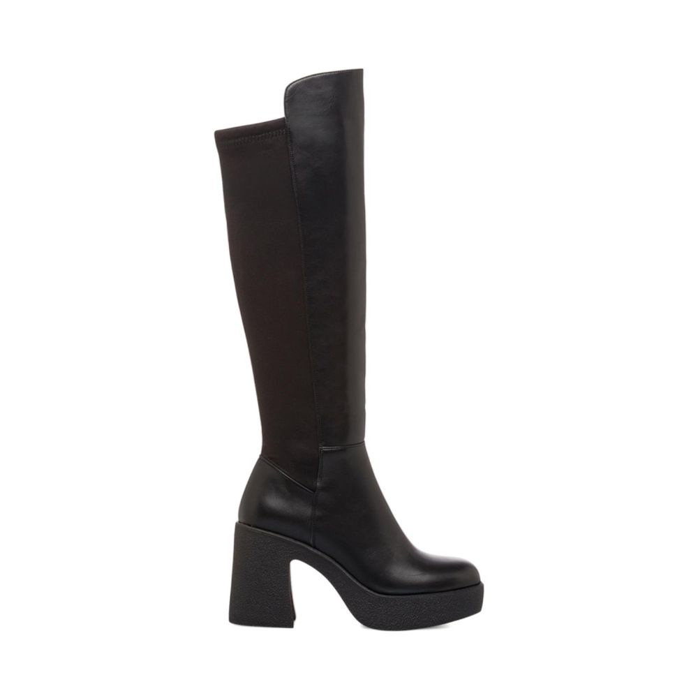 Stivali Neri Obsel Stivali Tacco Alto Stivali Tacchi Bassi Stivali Neri Bassi Da Donna Con Gambale A  Calza OBSEL: Scarpe&Scarpe