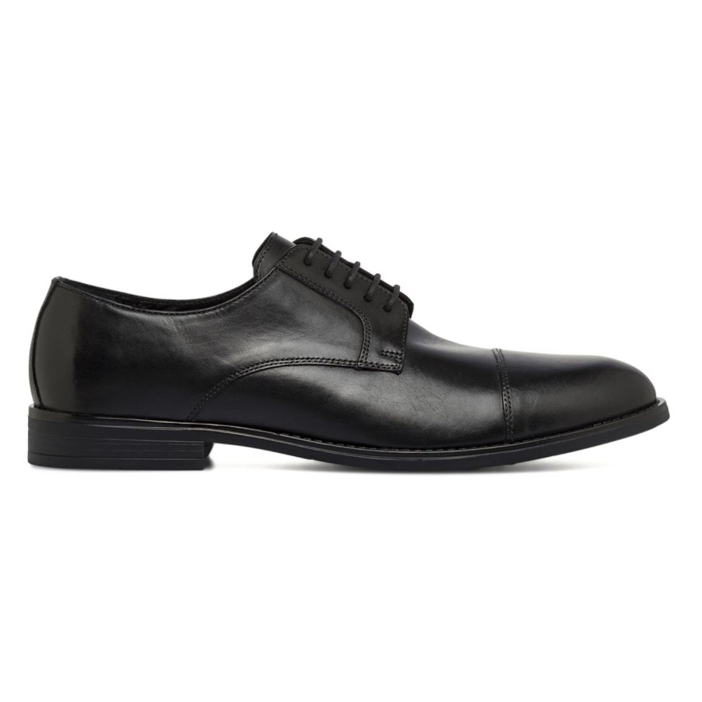 Scarpe classiche Derby da uomo nere in pelle con cucitura in punta Old ...