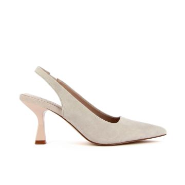 Scarpe Con Tacco Slingback Rio Fiore - Tacco Largo 8.5 Cm - Ecopelle/Scamosciato - Multi Colore - Foto 4