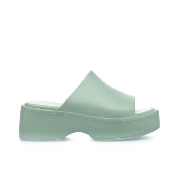 Ciabatte verdi con suola platform