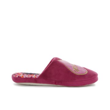 Ciabatte donna fucsia da casa con cuore