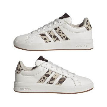 Sneakers tennis bianche da ragazza adidas Grand Court 3.0 J Animalier Leopard