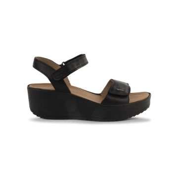 Sandali neri Igi&Co da donna con suola zeppa e velcro