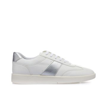 Sneakers bianche con dettagli laminati