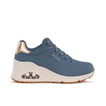 Sneakers donna azzurre Uno  - Hi Steps con zeppa