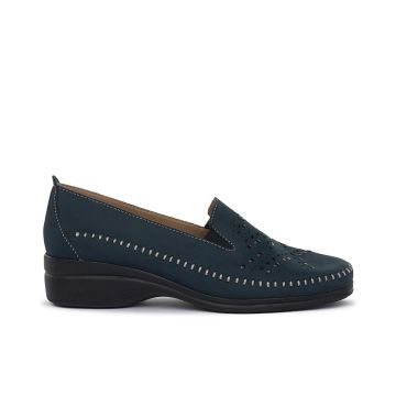 Mocassini blu da donna