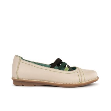 Ballerine comfort beige con cinturini elasticizzati