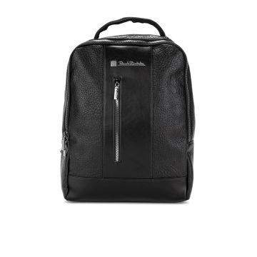 Zaino nero con zip e logo