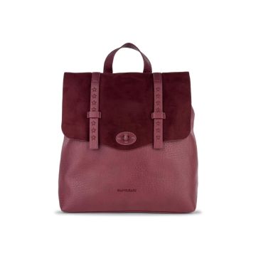 Zaino rosso da donna con fibbie dettaglio stelle