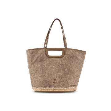 Shopper marrone Naj Oleari da donna con base intre