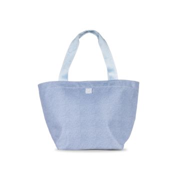 Borsa a spalla da mare azzurra da donna con textur