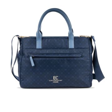 Shopper blu da donna con tracolla removibile in te