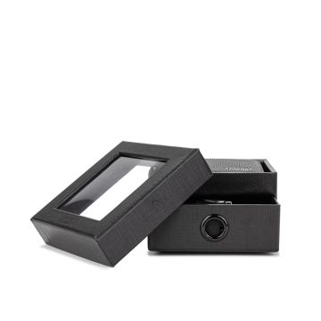 Cofanetto regalo da uomo con cassetto estraibile e con portafoglio e cintura neri