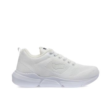 Sneakers bianche in tessuto con logo