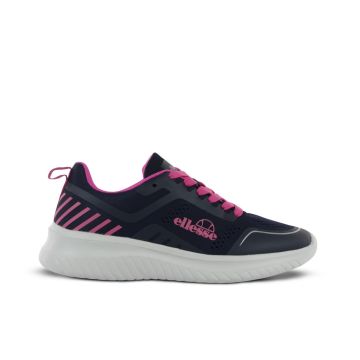 Sneakers donna da palestra nere in tessuto con logo laterale