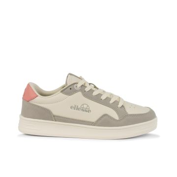 Sneakers donna bianche e grigie con logo laterale