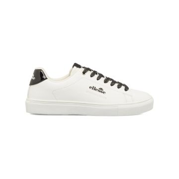 Sneakers tennis bianche Ellesse da donna con lacci con strass