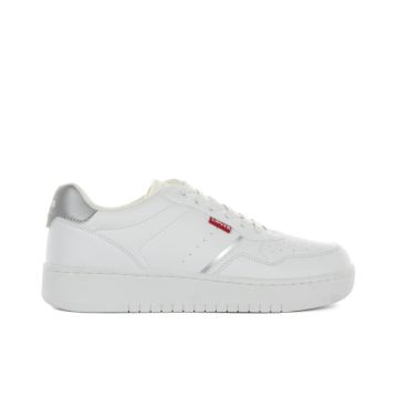 Sneakers bianche con logo e cuciture