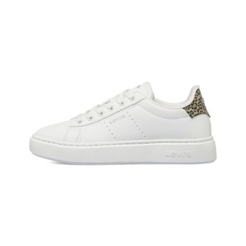 Sneakers bianche Levis da donna con logo e dettaglio animalier