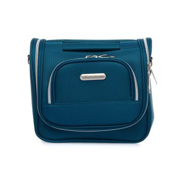 Beauty case verde misura media con zip