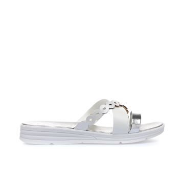 Ciabatte casual bianche multicinturino