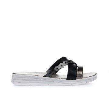 Ciabatte casual nere multicinturino