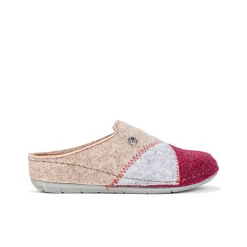 Milly 3200 Ciabatte da Camera Chiuse per Donna con Ricamo Pantofole per casa con Zeppa Classiche