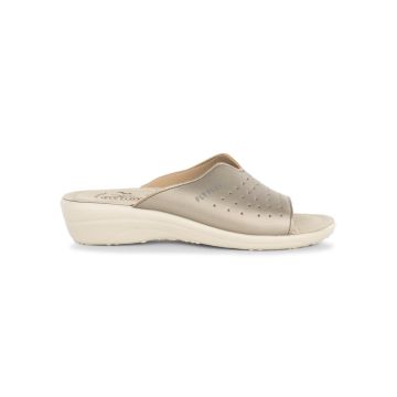 Ciabatte sanitarie da donna color bronzo con zeppa Fly Flot