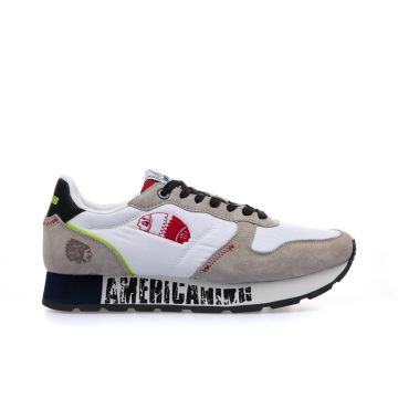Sneakers beige con logo