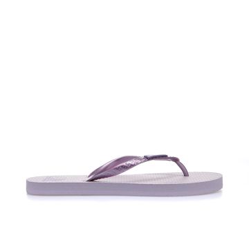 Ciabatte viola da mare modello infradito con logo