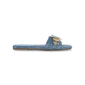 Ciabatte a fascia da donna blu Solo Soprani Coutur