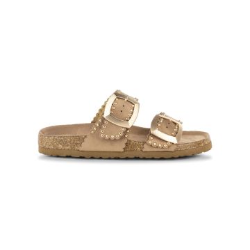 Sandali beige da donna Alesya effetto scamosciato