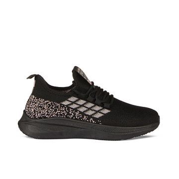 Sneakers da palestra nere da donna in tessuto con lacci