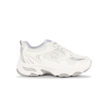 Sneakers Swish Jeans bianche da donna con suola chunky