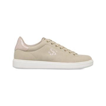 Sneakers beige da donna  con logo laterale Swish Jeans