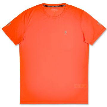 T-shirt sportiva arancione da uomo Gymrun con logo