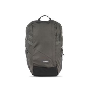 Zaino grigio da viaggio con tasche e logo