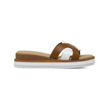 Sandali casual con zeppa bassa da donna bicolore b