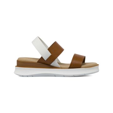 Sandali casual marroni e bianchi da donna Marinase