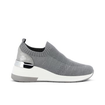 Sneakers a calzino grigie slip-on senza lacci con