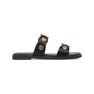 Sandali bassi neri Alesya da donna con maxi borchie