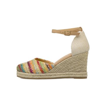 Campesine multicolor effetto rafia da donna con ze